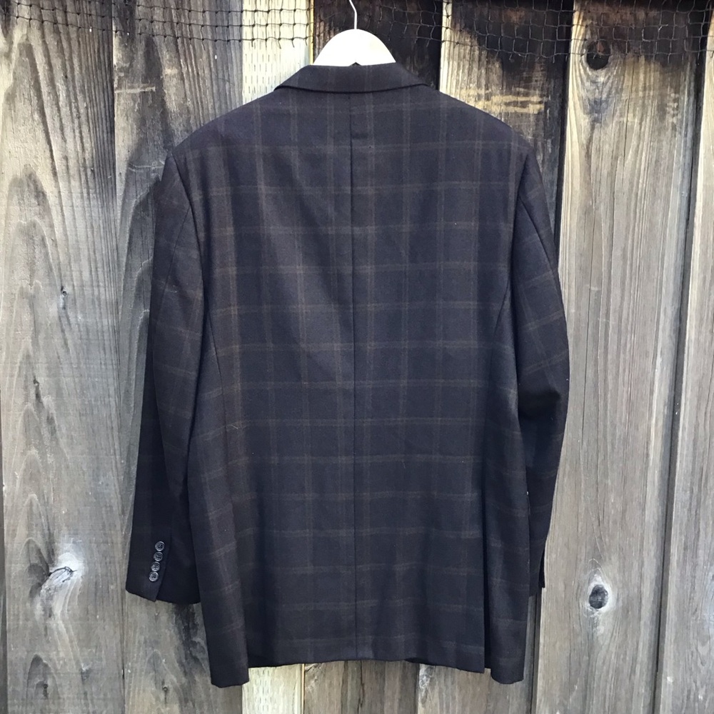 Burberry London Kensington Wool Cashmere Blazer 42 Long Plaid Mens Designer - Picture 6 of 7